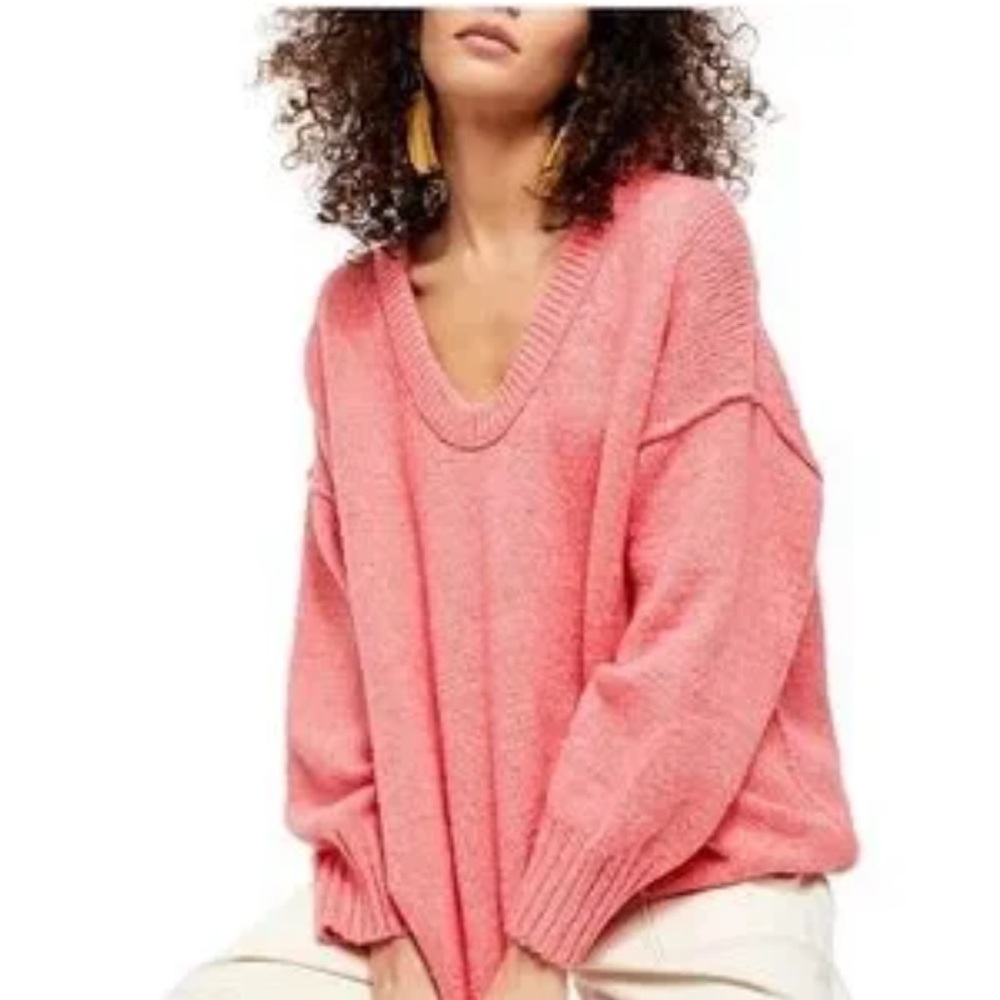 H5 NWT‎ Free People Brookside Alpine Rose Tunic Sweater